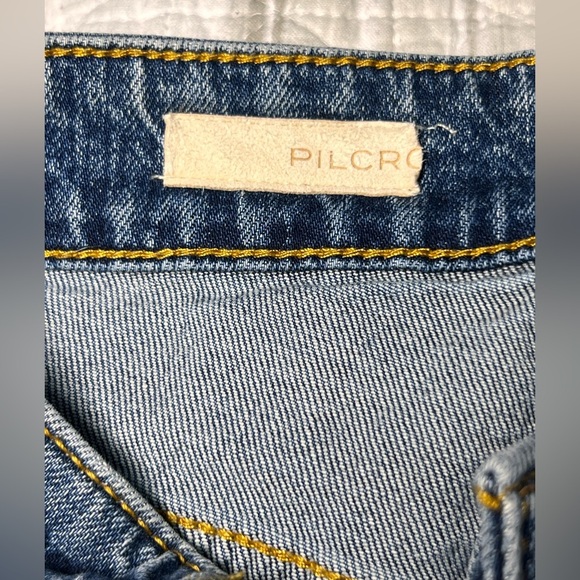 Anthropologie Pilcro The Vintage Straight Medium Wash Distressed Jeans Size 26 - Picture 6 of 11